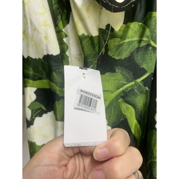 Oscar de La Renta NWT NEW Hydrangea Cold Shoulder Jersey Dress Size 4 Small - Picture 8 of 11